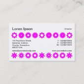 Carte De Visite Spots - Magenta sur blanc (Dos)