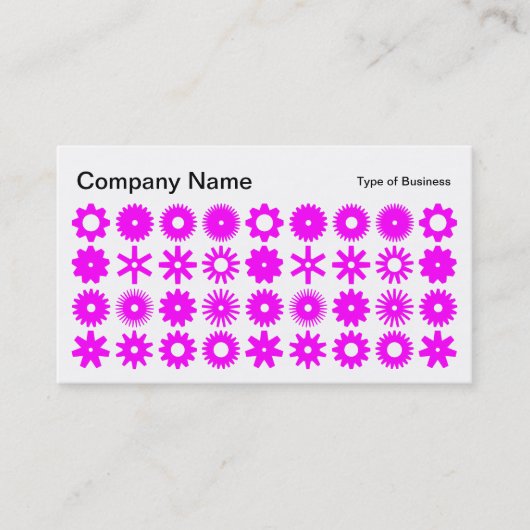 Carte De Visite Spots - Magenta sur blanc (Devant)
