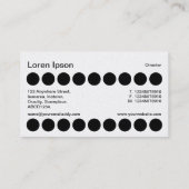 Carte De Visite Spots - Noir et Blanc (Or) (Dos)