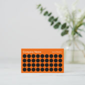 Carte De Visite Spots - Noir et Orange (Debout devant)