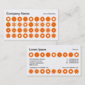 Carte De Visite Spots - Orange sur blanc (Devant / Derrière)