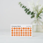 Carte De Visite Spots - Orange sur blanc (Debout devant)