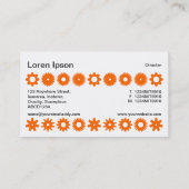 Carte De Visite Spots - Orange sur blanc (Dos)