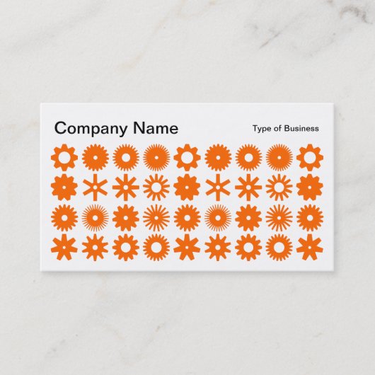 Carte De Visite Spots - Orange sur blanc (Devant)