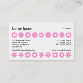 Carte De Visite Spots - rose sur blanc (Dos)