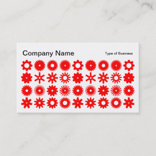 Carte De Visite Spots - Rouge sur blanc