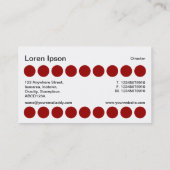 Carte De Visite Spots - Ruby, noir et blanc (Dos)