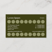 Carte De Visite Spots - Tons d'olive (Dos)