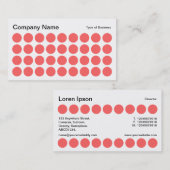 Carte De Visite Spots - Tropical rose, noir et blanc (Devant / Derrière)