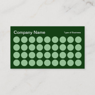 Carte De Visite Spots - Vert fané sur Vert foncé