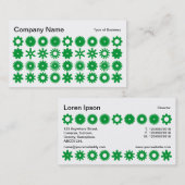 Carte De Visite Spots - Vert herbe sur blanc (Devant / Derrière)