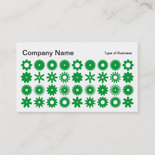 Carte De Visite Spots - Vert herbe sur blanc