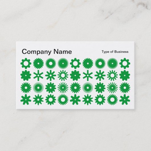 Carte De Visite Spots - Vert herbe sur blanc (Devant)