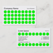 Carte De Visite Spots - Vert, Noir et Blanc (Devant / Derrière)