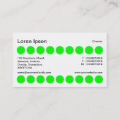 Carte De Visite Spots - Vert, Noir et Blanc (Dos)