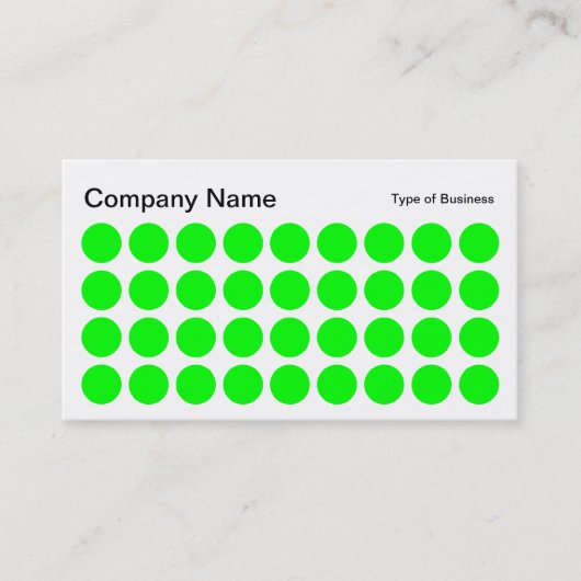 Carte De Visite Spots - Vert, Noir et Blanc (Devant)