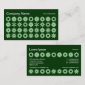 Carte De Visite Spots - Vert pâli sur Vert Forêt foncé (Devant / Derrière)