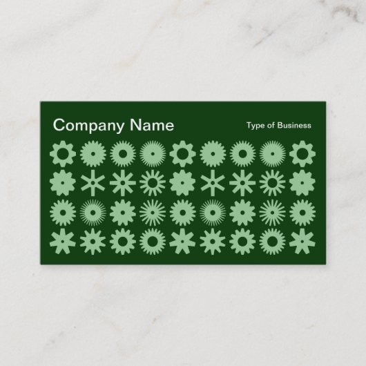 Carte De Visite Spots - Vert pâli sur Vert Forêt foncé (Devant)