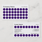 Carte De Visite Spots - violet profond, noir et blanc (Devant / Derrière)