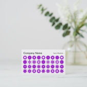 Carte De Visite Spots - Violet sur blanc (Debout devant)