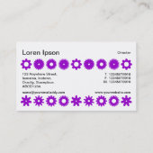 Carte De Visite Spots - Violet sur blanc (Dos)