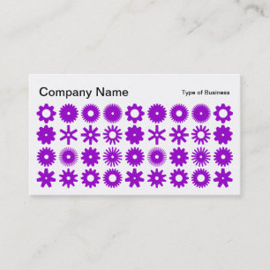 Carte De Visite Spots - Violet sur blanc