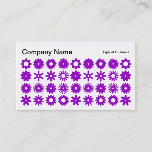Carte De Visite Spots - Violet sur blanc (Devant)
