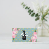 Carte De Visite Spray à bouteille | Polka Dot Spray | Fleurs (Debout devant)