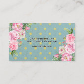 Carte De Visite Spray à bouteille | Polka Dot Spray | Fleurs (Dos)