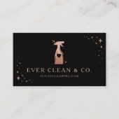 Carte De Visite Spray Bottle Professional Maid & House Cleaning (Devant)