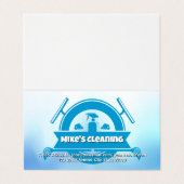 Carte De Visite Spray Bottle | Squeegee (Extérieur déplié)