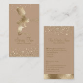 Carte De Visite Spray bronzage Lux beige or étincelant (Devant / Derrière)