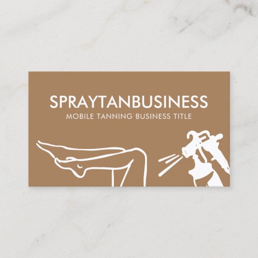 Carte De Visite Spray Brown Tan pour le corps moderne (Devant)