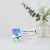 Carte De Visite Spray Cleaning Logo | Window Squeegee Soap | Maid (Debout devant)