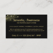 Carte De Visite Spray de bronzage mobile Black and Gold (Dos)