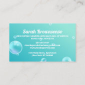 Carte De Visite Spray de lavage bleu vert (Dos)