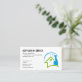 Carte De Visite Spray de nettoyage | Services de nettoyage de la m (Debout devant)