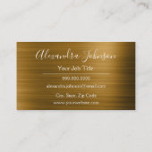 Carte De Visite Spray Métal Brossé Or Tan (Dos)