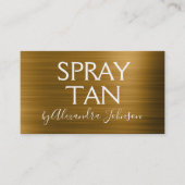 Carte De Visite Spray Métal Brossé Or Tan (Devant)