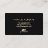 Carte De Visite Spray mobile bronze bronze corps Parties scintilla (Dos)