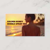 Carte De Visite Spray mobile QR personnalisé bronzage (Devant)