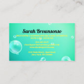 Carte De Visite Spray nettoyant Jaune vert néon (Dos)