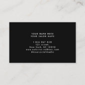 Carte De Visite Spray Parties scintillant Argent Tan Tanning (Dos)