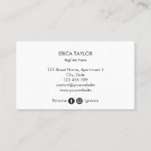 Carte De Visite Spray rose Neon Tan Tan Tan moderne tendance (Dos)