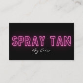 Carte De Visite Spray rose Neon Tan Tan Tan moderne tendance (Devant)