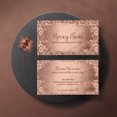 Carte De Visite Spray Tan Bronze Fissures Damask
