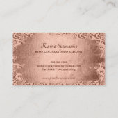 Carte De Visite Spray Tan Bronze Fissures Damask (Dos)