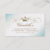 Carte De Visite Spray Tan Elegant Couronne Damask Bijoux (Dos)