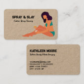 Carte De Visite Spray Tan Kraft (Devant / Derrière)