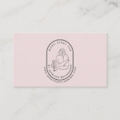 Carte De Visite Spray Tan Minimal Soins de la peau rose (Devant)